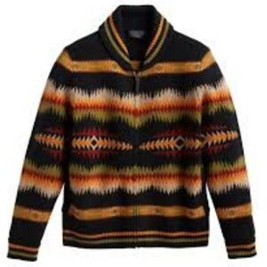 Pendleton Tye River Lambswool Full Zip Cardigan Size XL